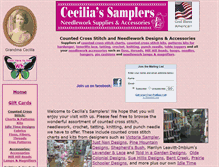 Tablet Screenshot of ceciliassamplers.com